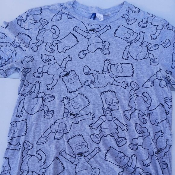 H&M Divided Size M Gray Simpson Shirt - Picture 2 of 10